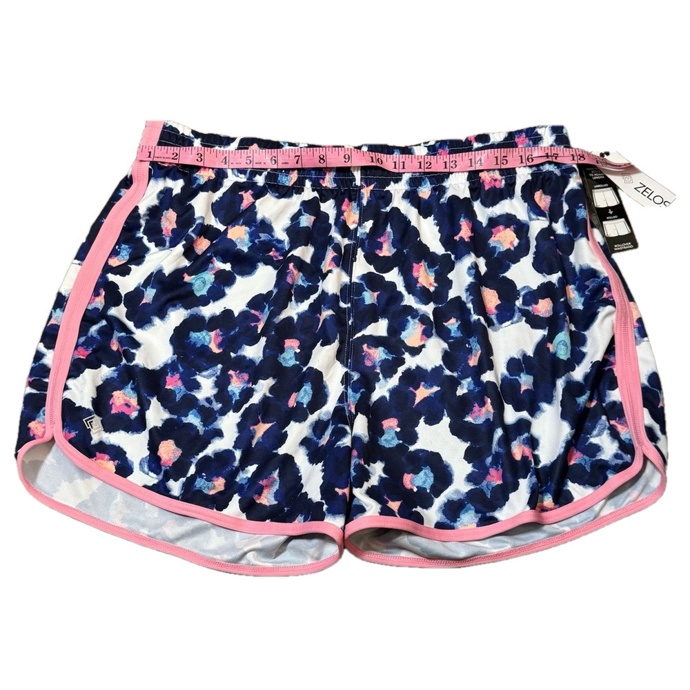 Zelos Blue Leopard Animal Print Athletic Leisure Shorts Women Size XL - Picture 6 of 10